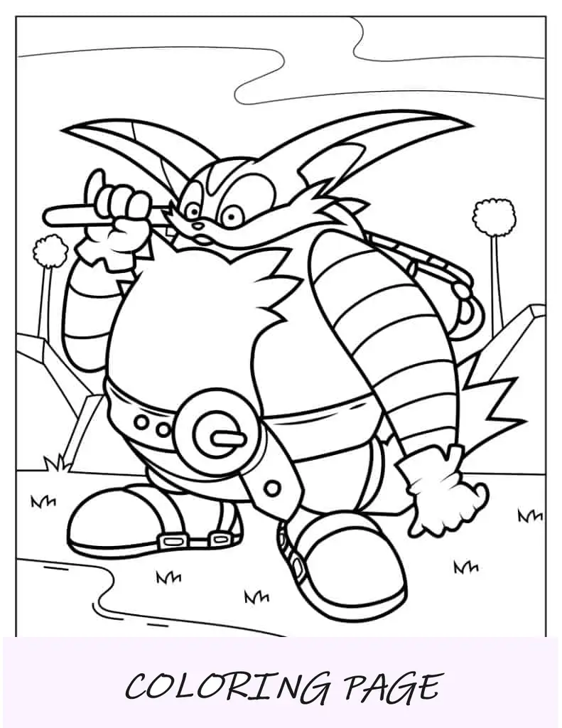 Big the Cat olhando para a água para colorir