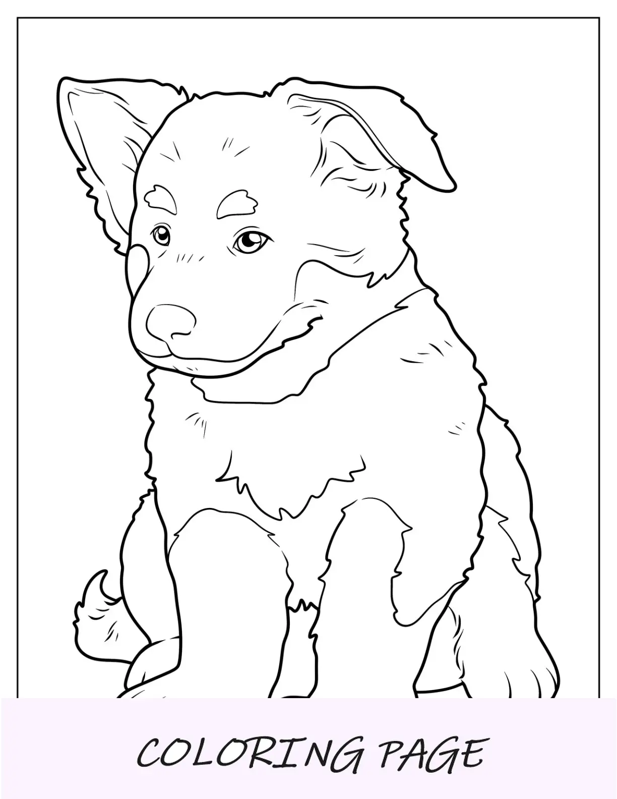 Desenho de pastor alemão realista para colorir cachorrinho sentado