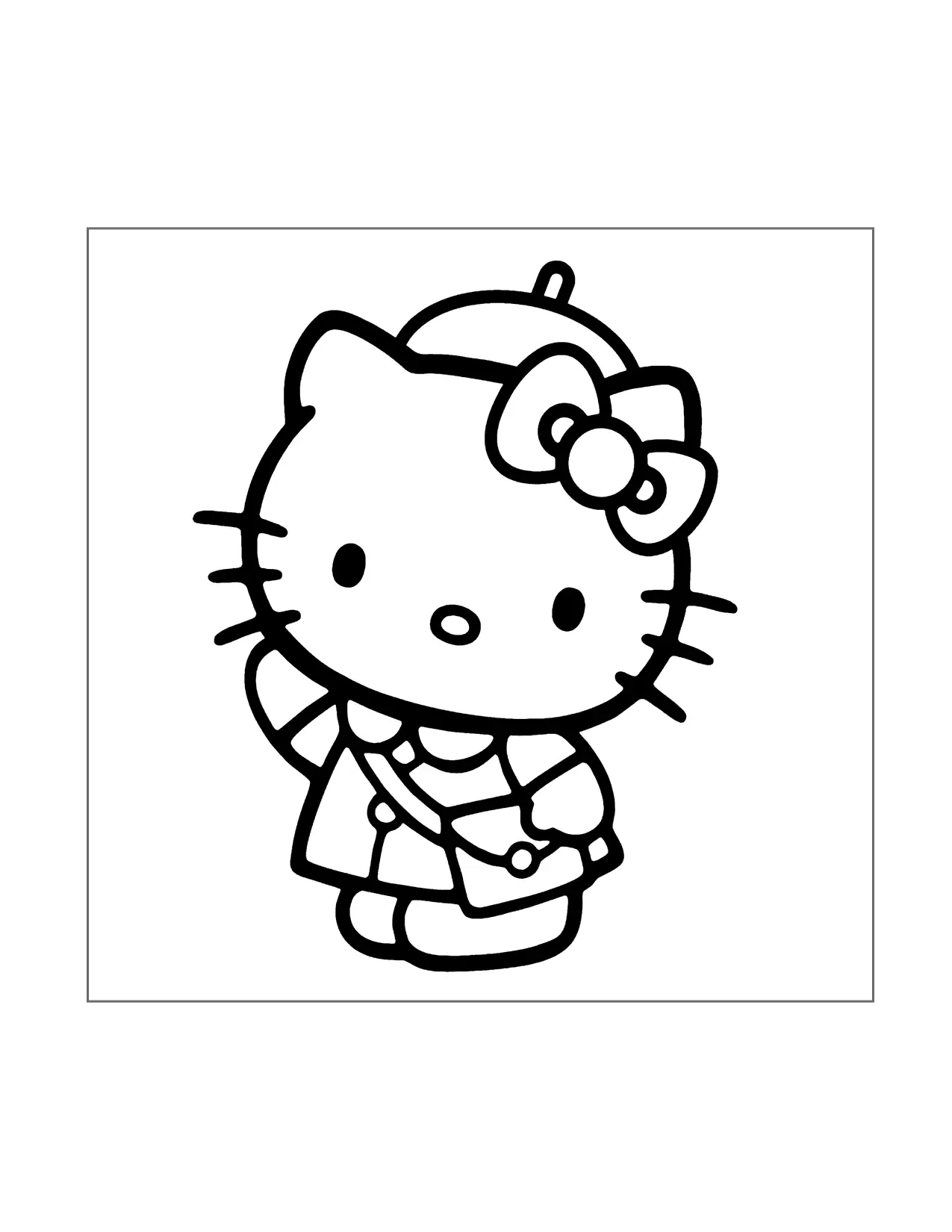 Hello Kitty Girl Scout Coloring Page