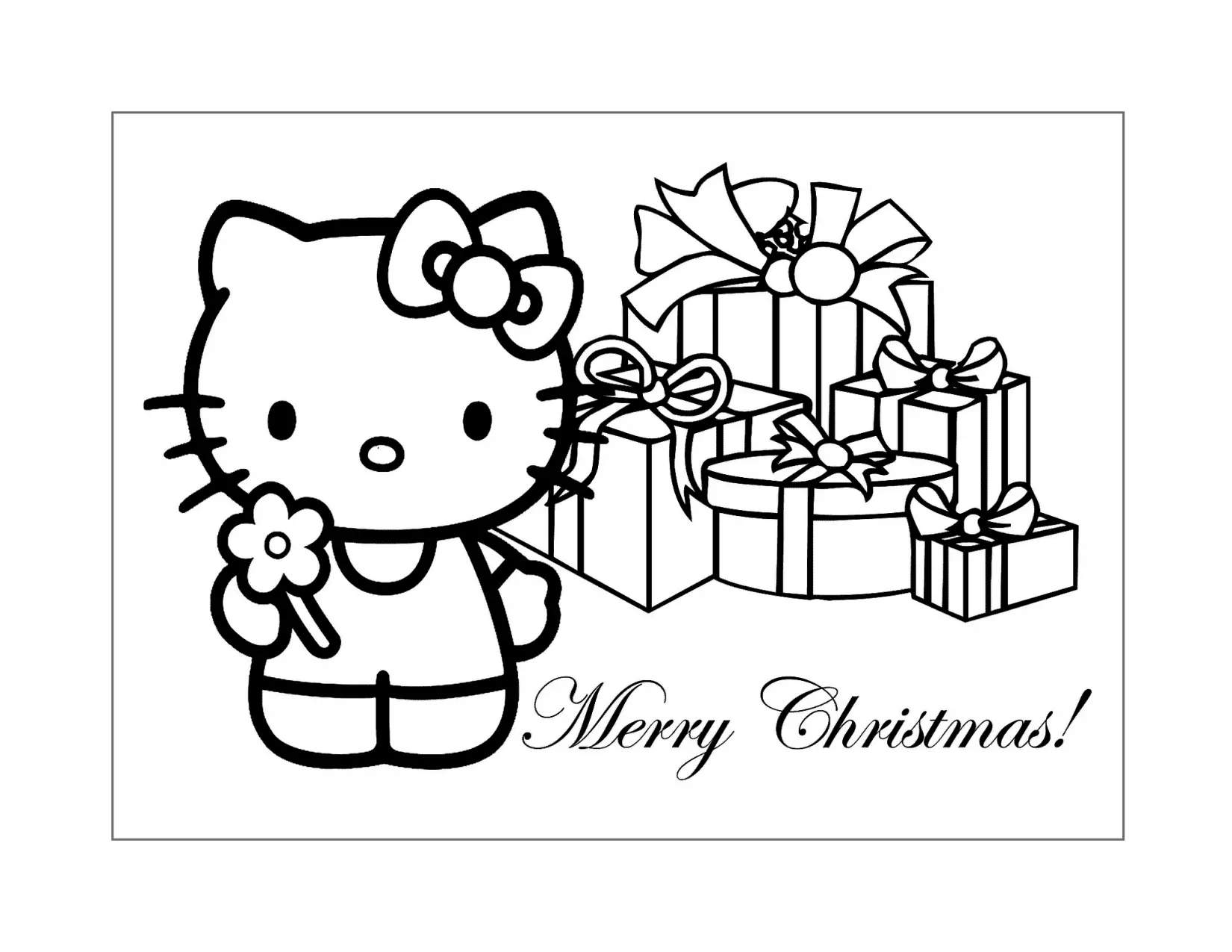 Hello Kitty Happy Birthday Coloring Pages