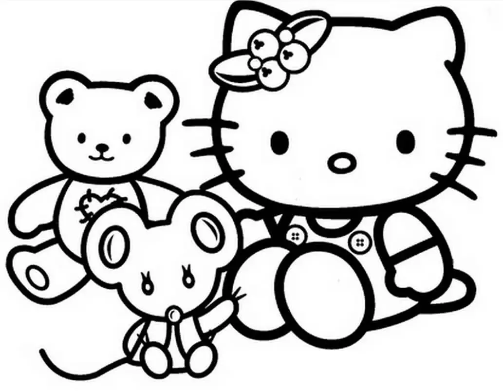 Hello Kitty Friends Coloring Pages