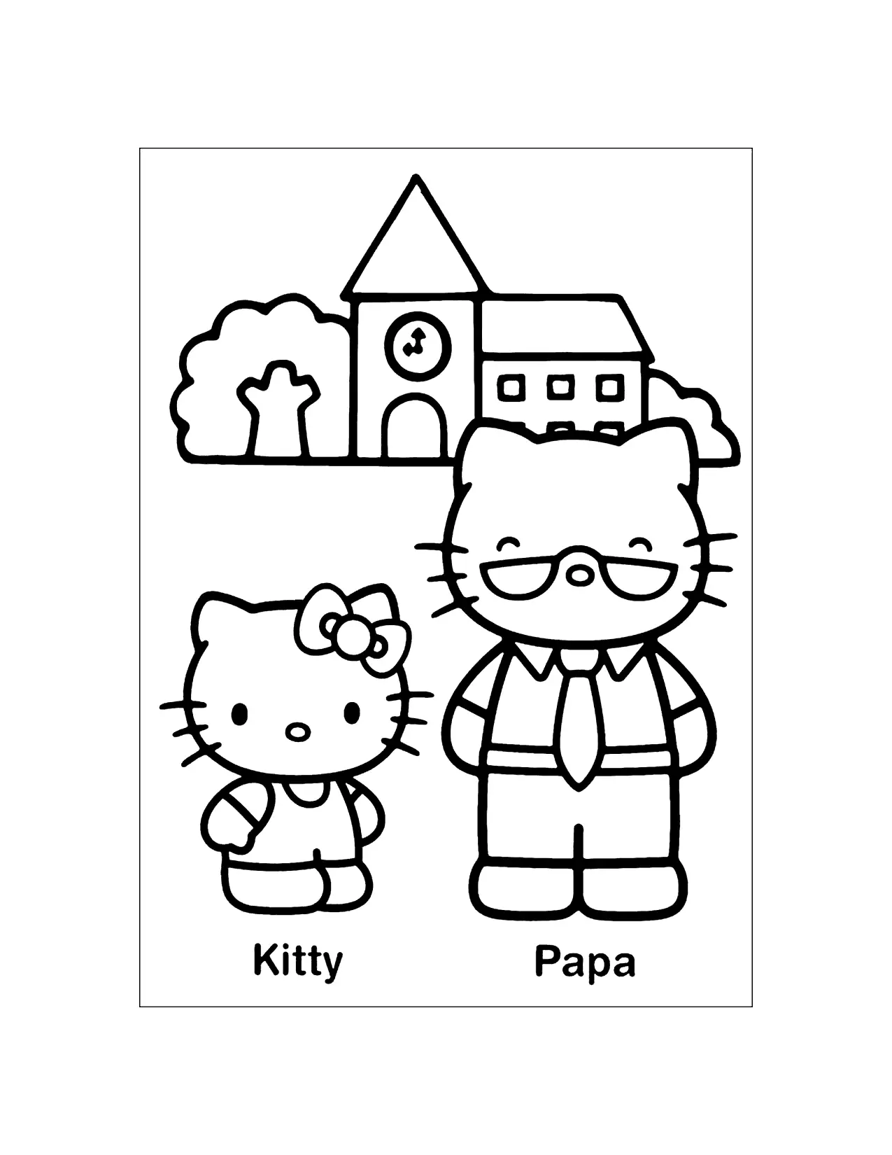 Hello Kitty Christmas Stocking Coloring Pages