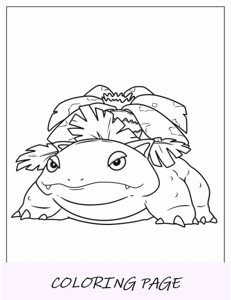 Carta Pokémon Venusaur para colorir