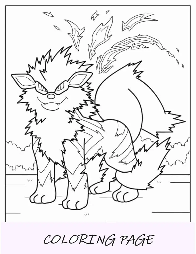 Página inteira para colorir Pokémon