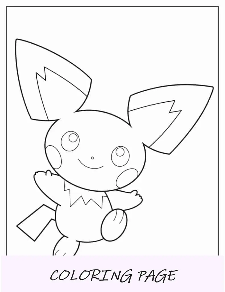 Pokémon com Pikachu para colorir
