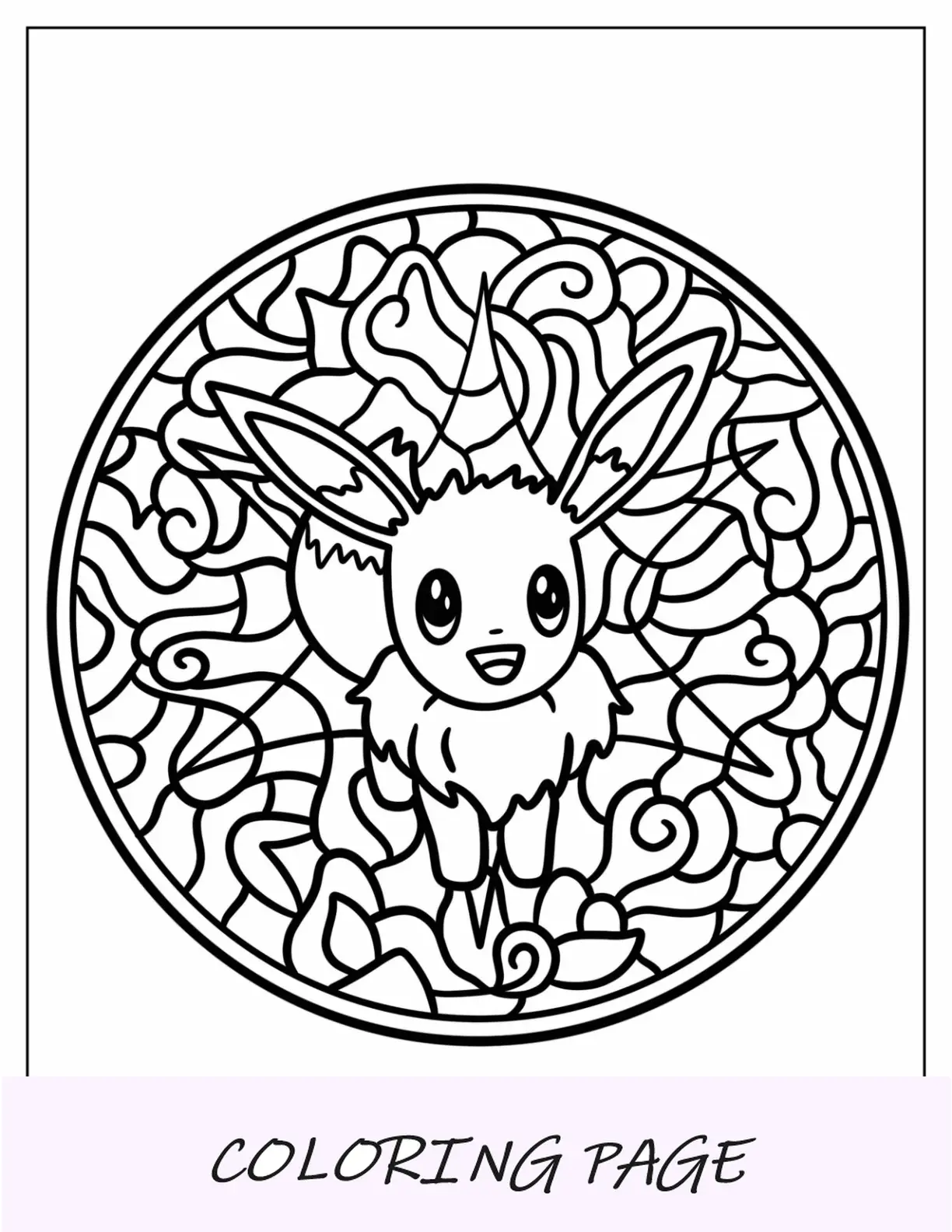 Página para colorir da mandala Charizard