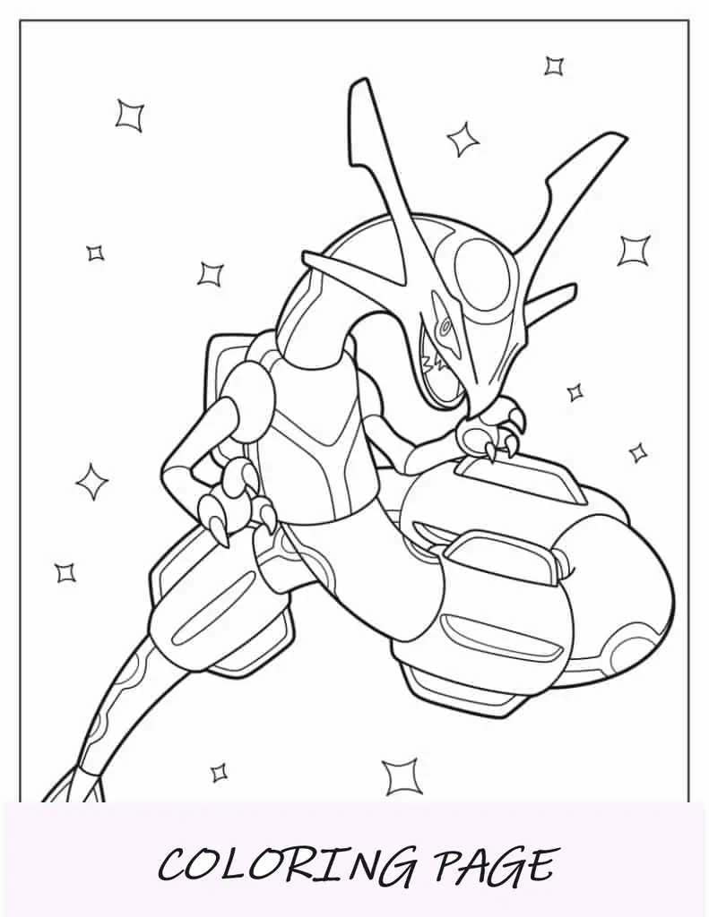 Folha para colorir de mandala de flor ondulante de Pikachu