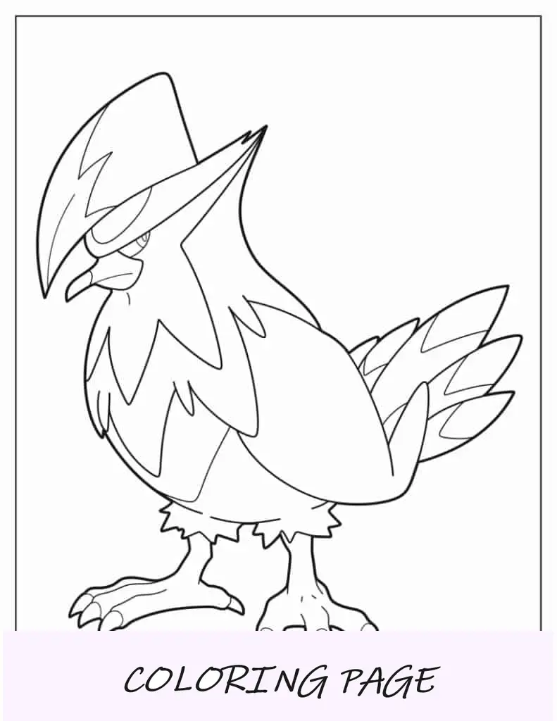 Coloração simples de contorno Gardevoir para crianças