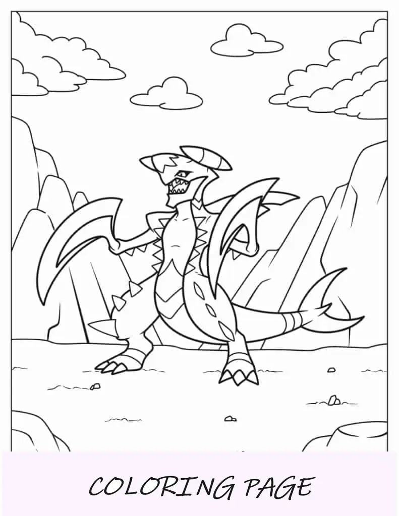 Tyranitar rugindo contra o inimigo
