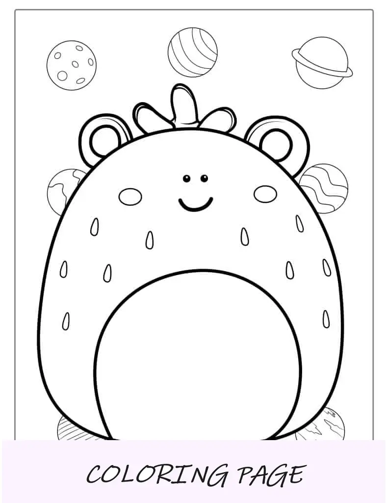 Coloração fofa de morango Kawaii para crianças em idade pré-escolar