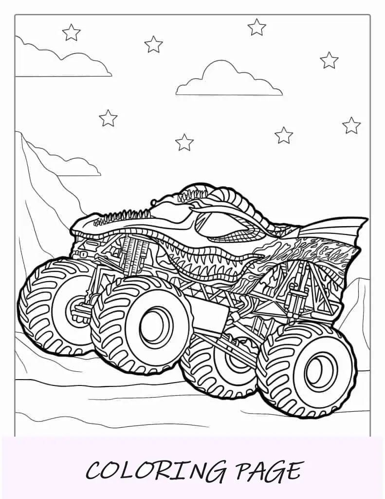 Imagen Para Colorear Dragon Slayer Monster Truck