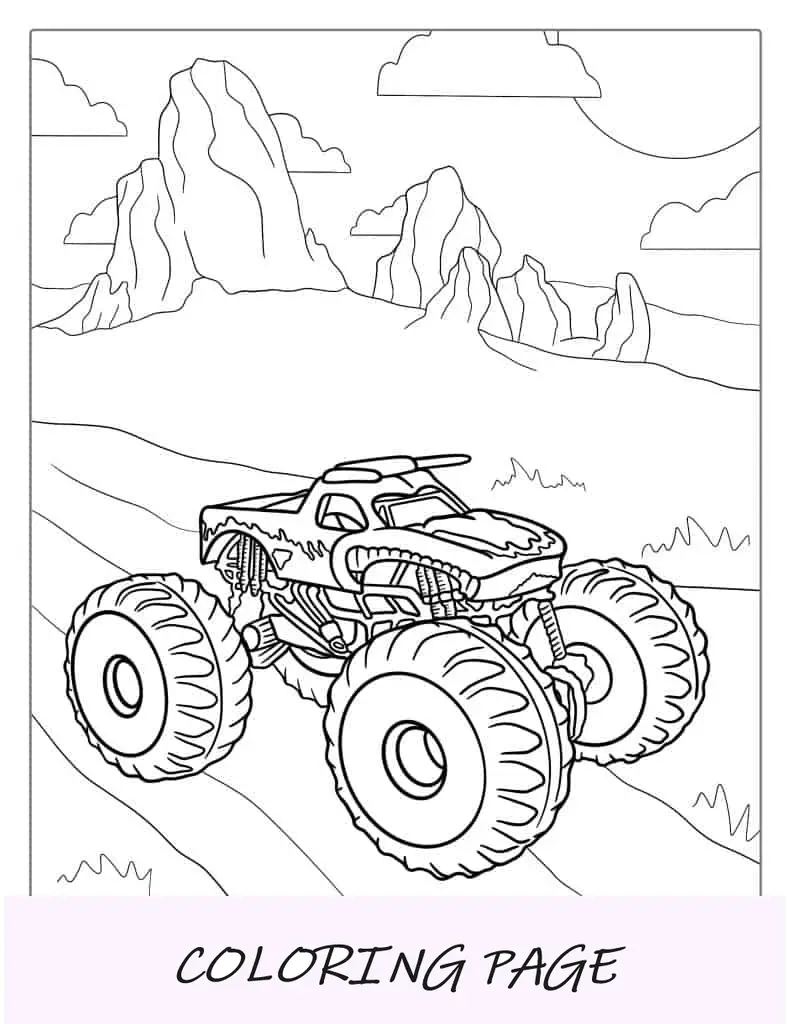 El Toro Loco Monster Truck Coloring Page