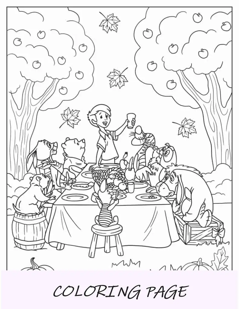 Christopher Robin, Pooh e amigos comemoram o Dia de Ação de Graças