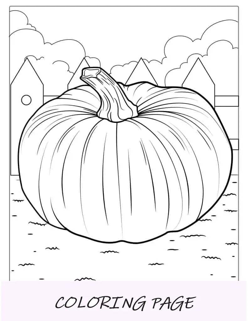 Página para colorear de calabaza