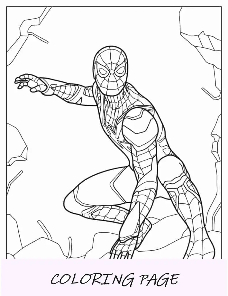 Folha para colorir da equipe dos Vingadores