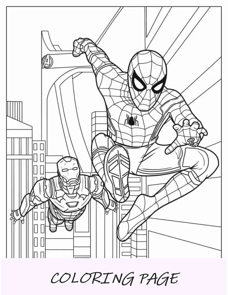 Página para colorir de Lego Avengers