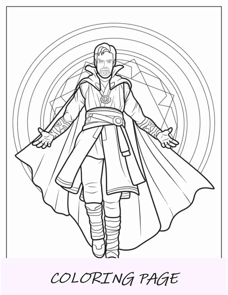 Thor segurando seu martelo para colorir