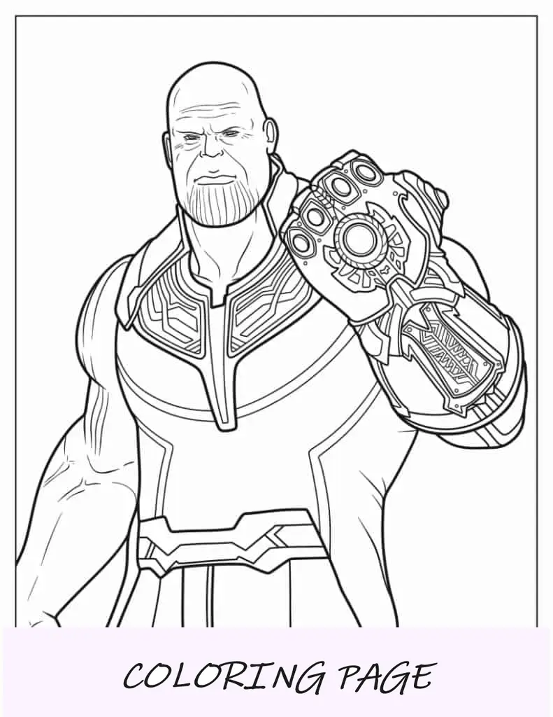 Vingadores montados para colorir
