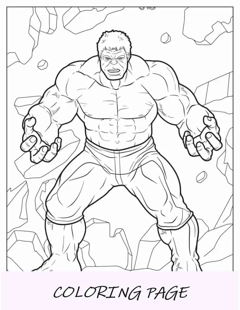 Página para colorir detalhada dos Vingadores