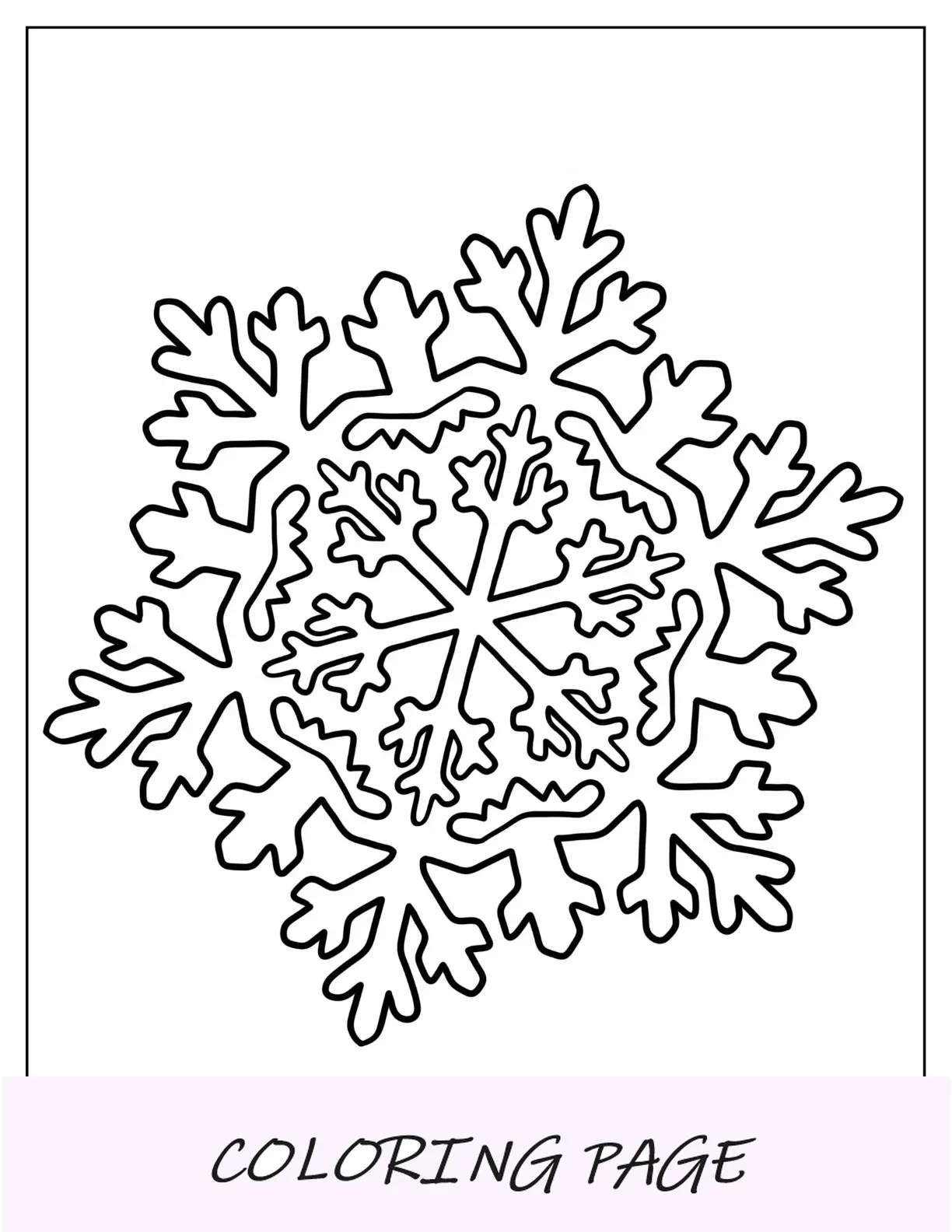 Detaillierte Kristallschneeflocken-Malseite