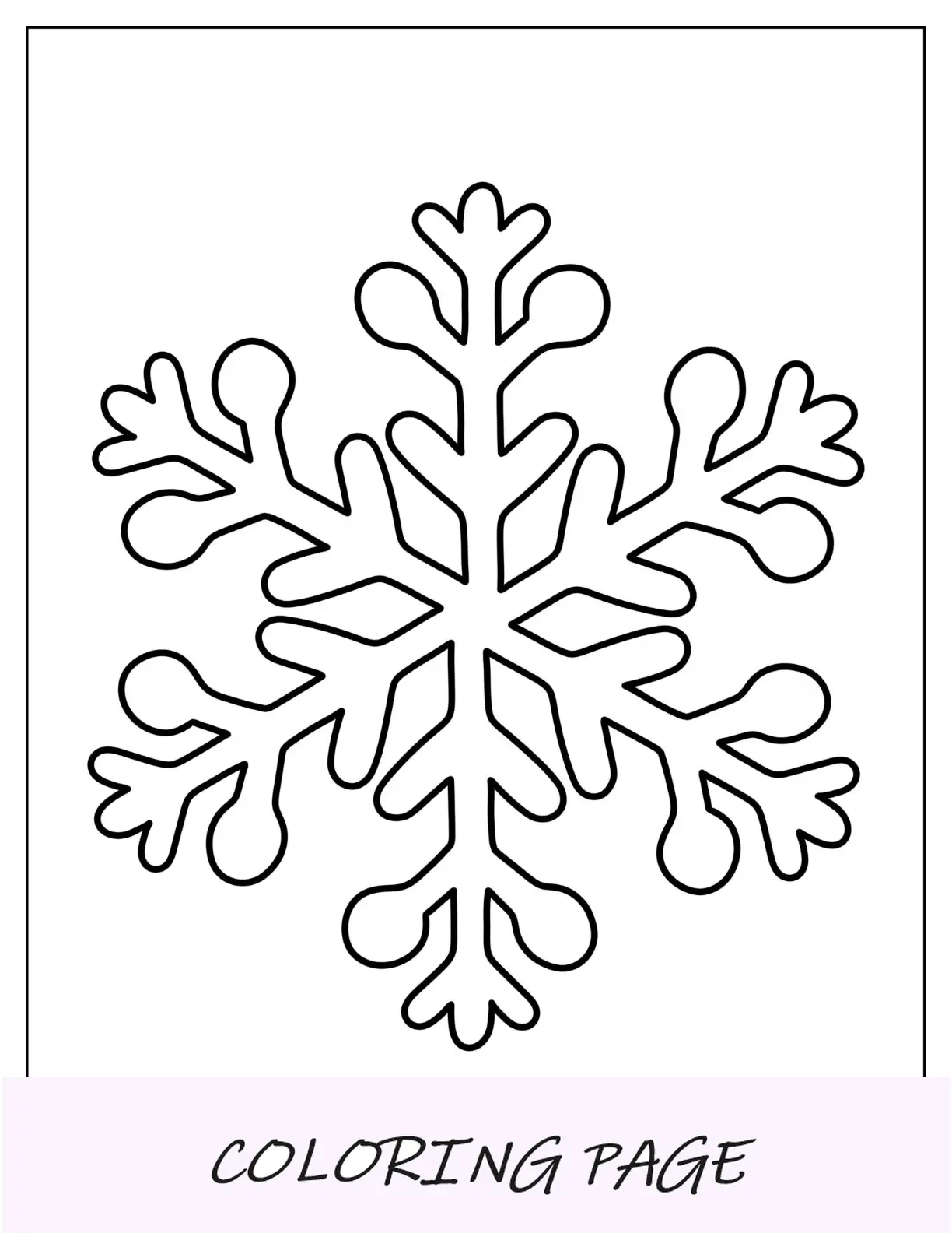 Stellar Dendrite Schneeflocke Malseite Umriss