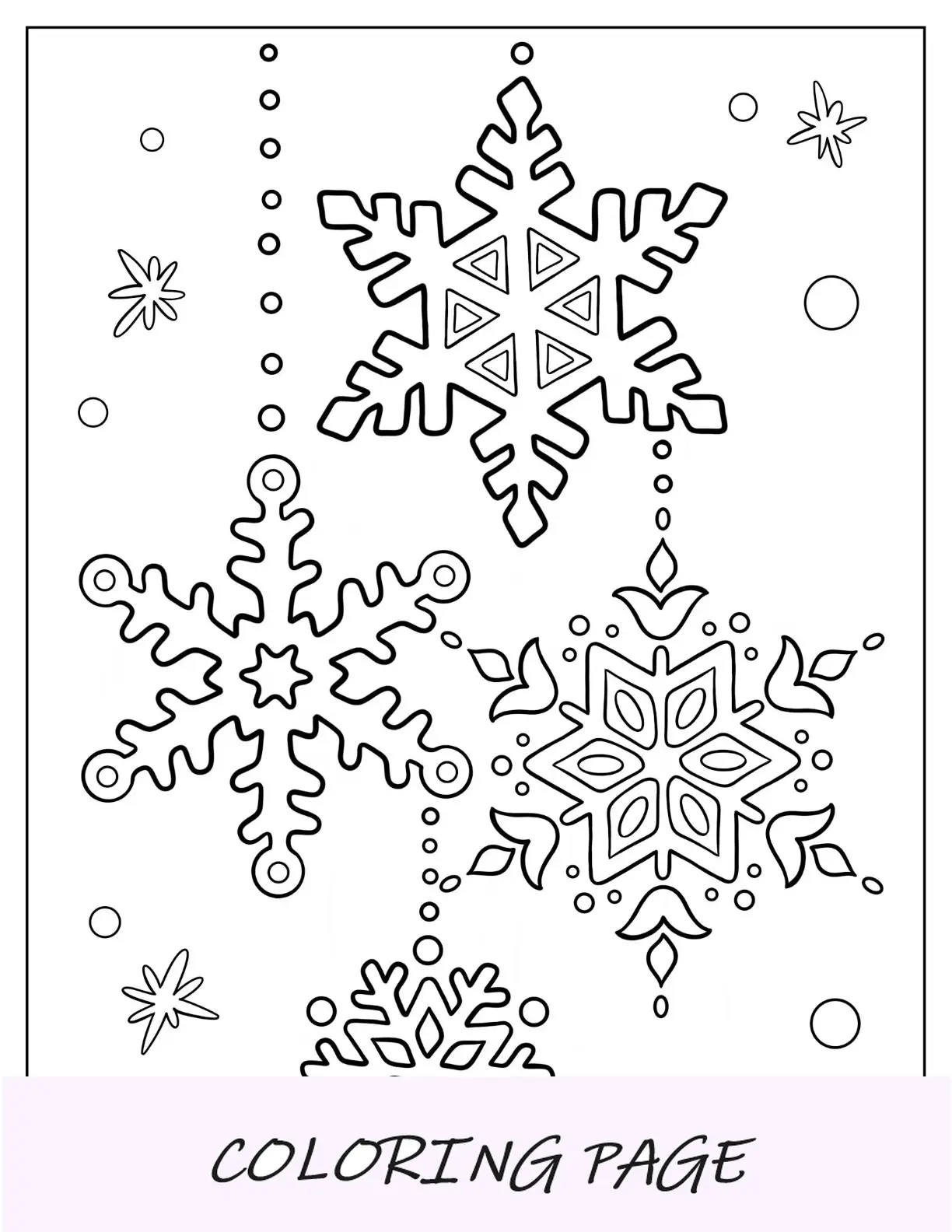 Schneeflocken-Malvorlagen-Ornamente