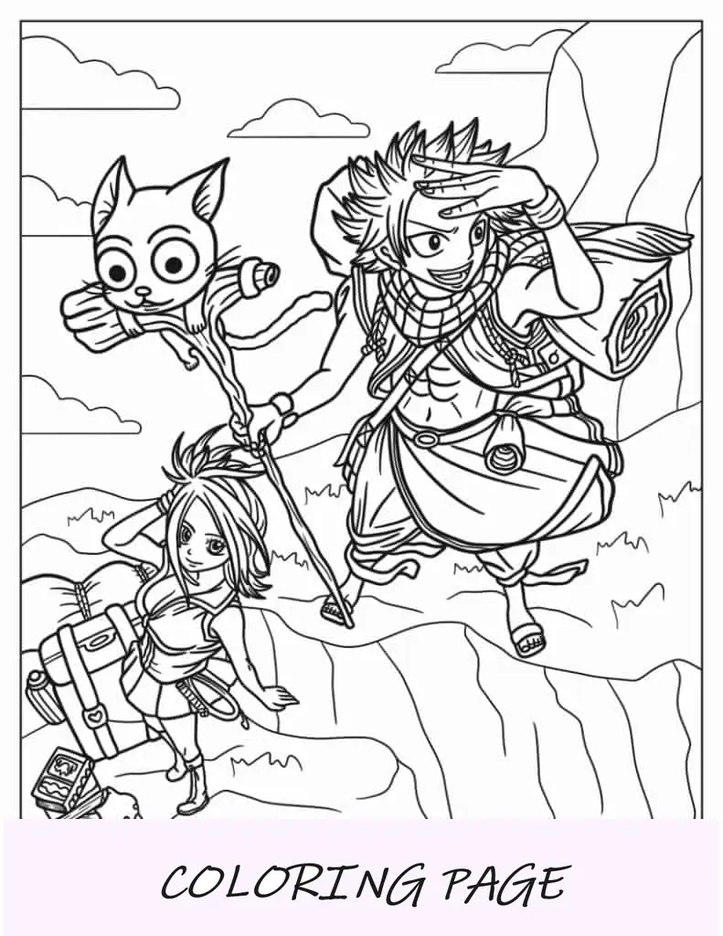 Hoja para colorear de póster de Dragon Ball Z de página completa