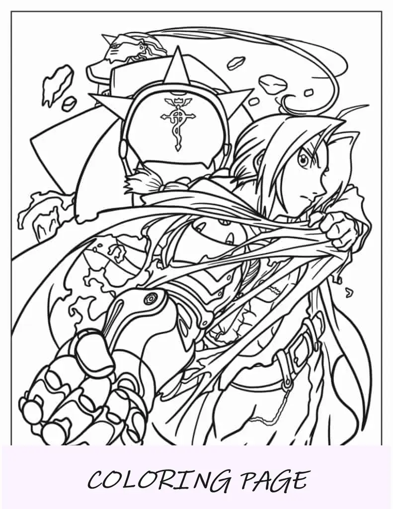 Hoja para colorear del anime Dr. Gray-Man Hallow