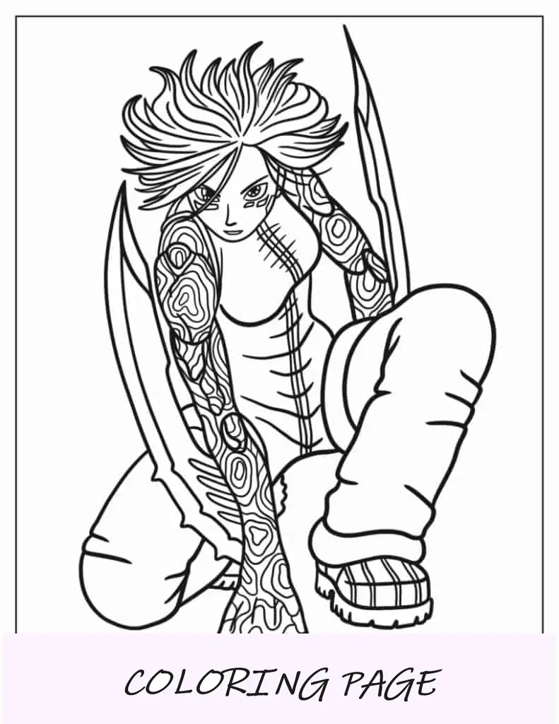 Air Gear Anime Itsuki Minami Para Colorear