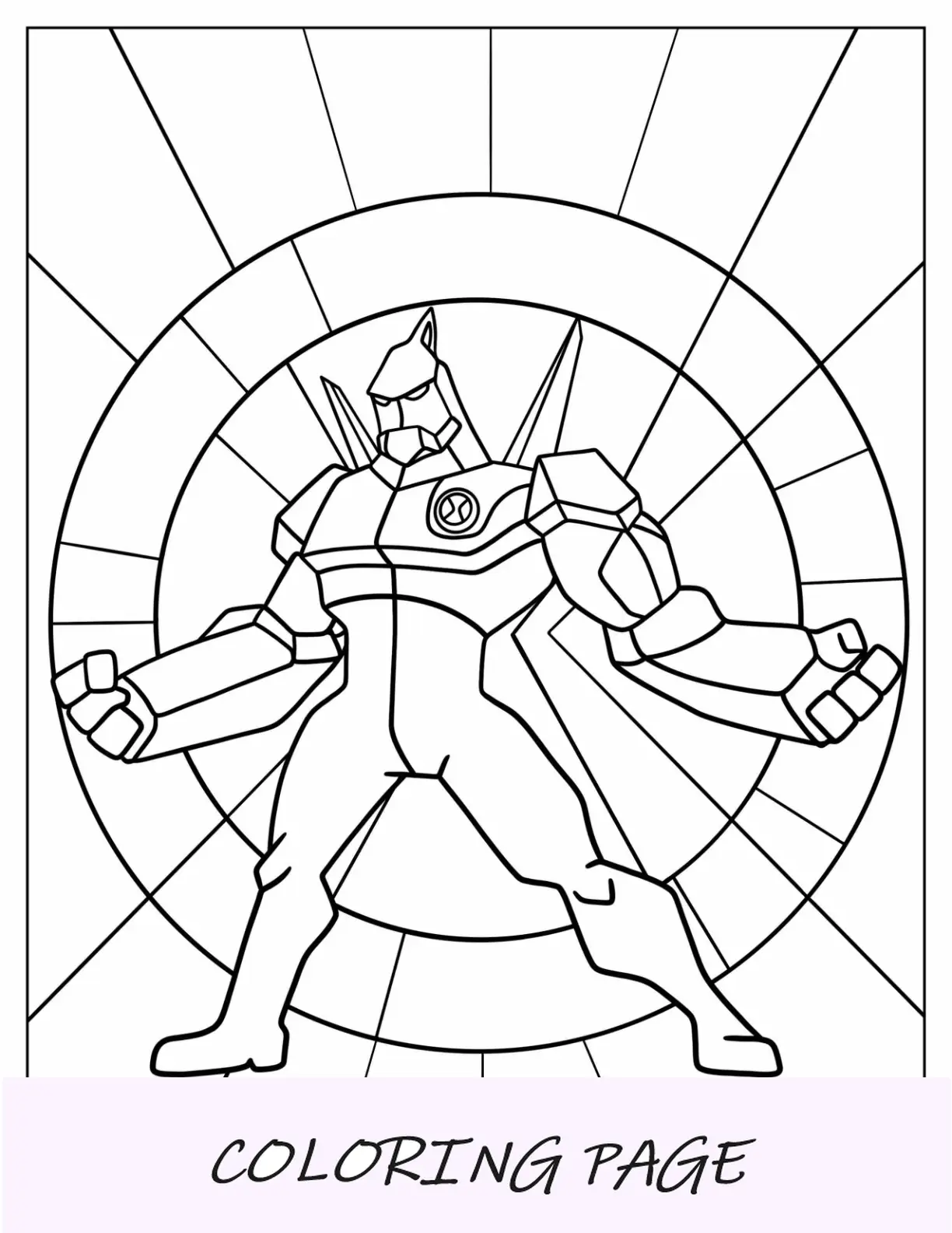 Ben 10 Para Colorear De Diamondhead Simple
