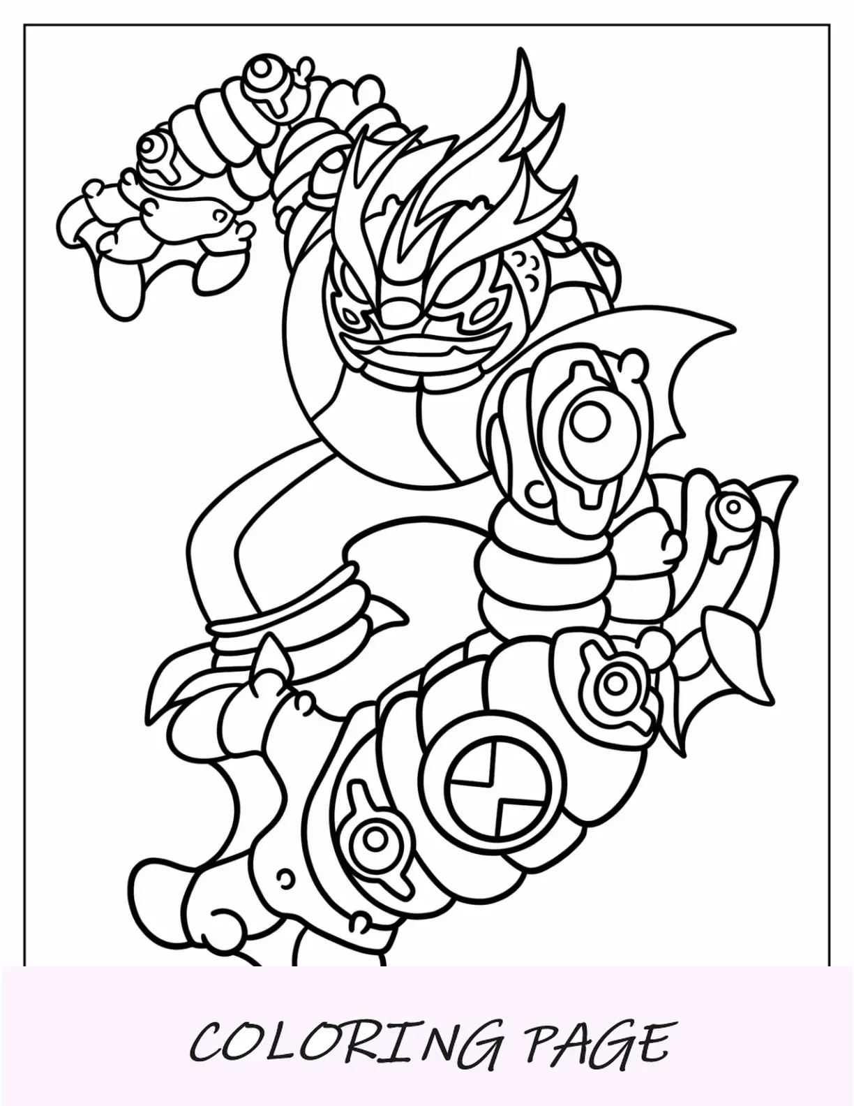 Pagina Para Colorear De Ben 10 Facil De Slapback Para Ninos