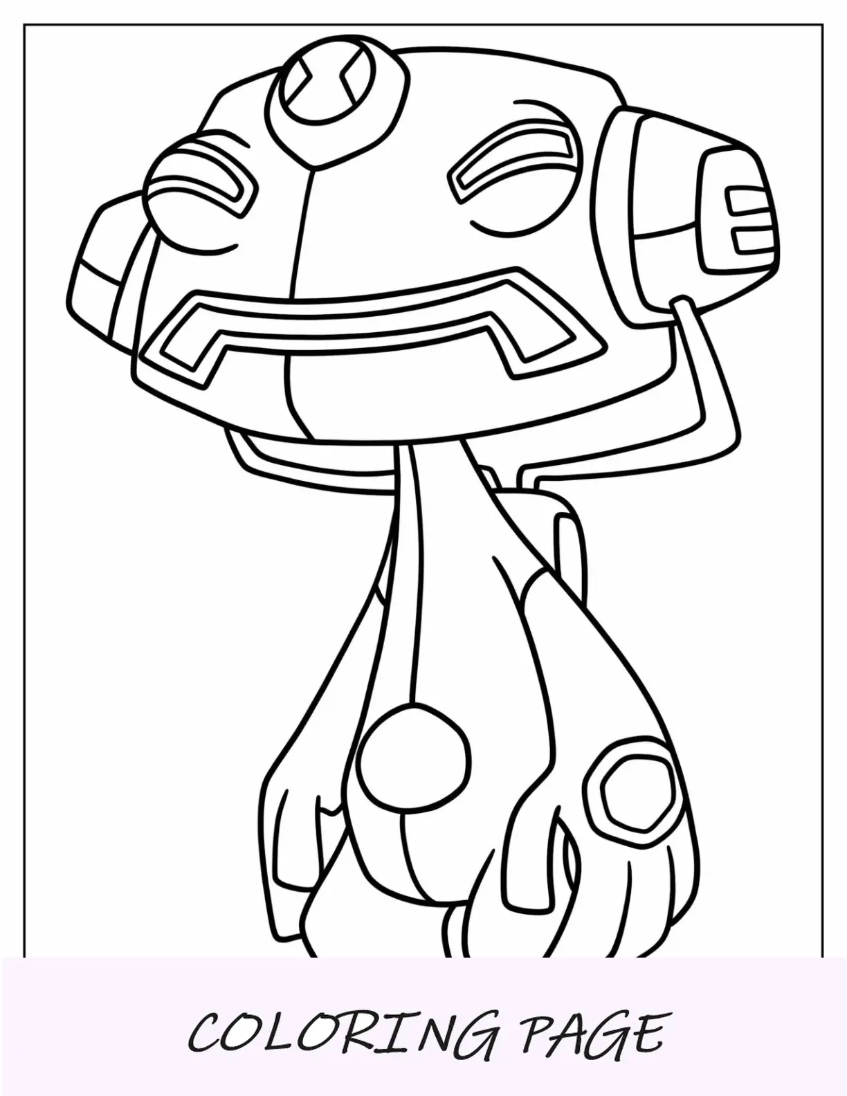 Página para colorear de Ben 10 de Cute Echo Echo para niños en edad preescolar