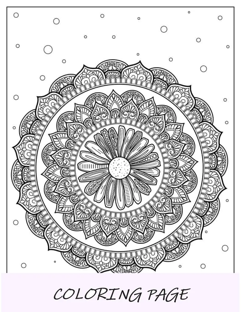 Mandala Daisy para colorir para relaxar