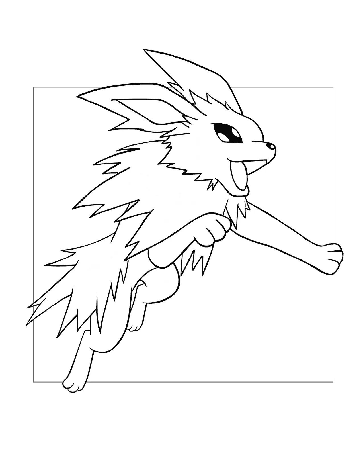 Jolteon Eevee Coloring Page