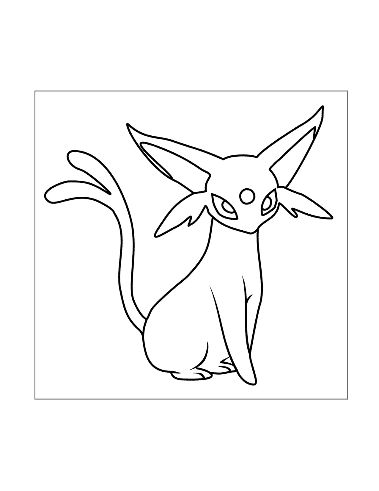 Espeon Eevee Evolution Coloring Page