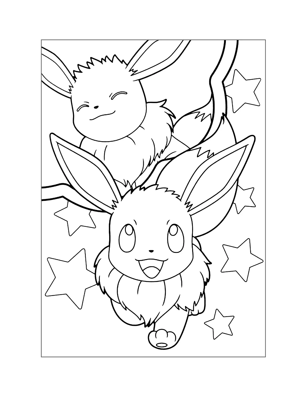Eevees Coloring Page