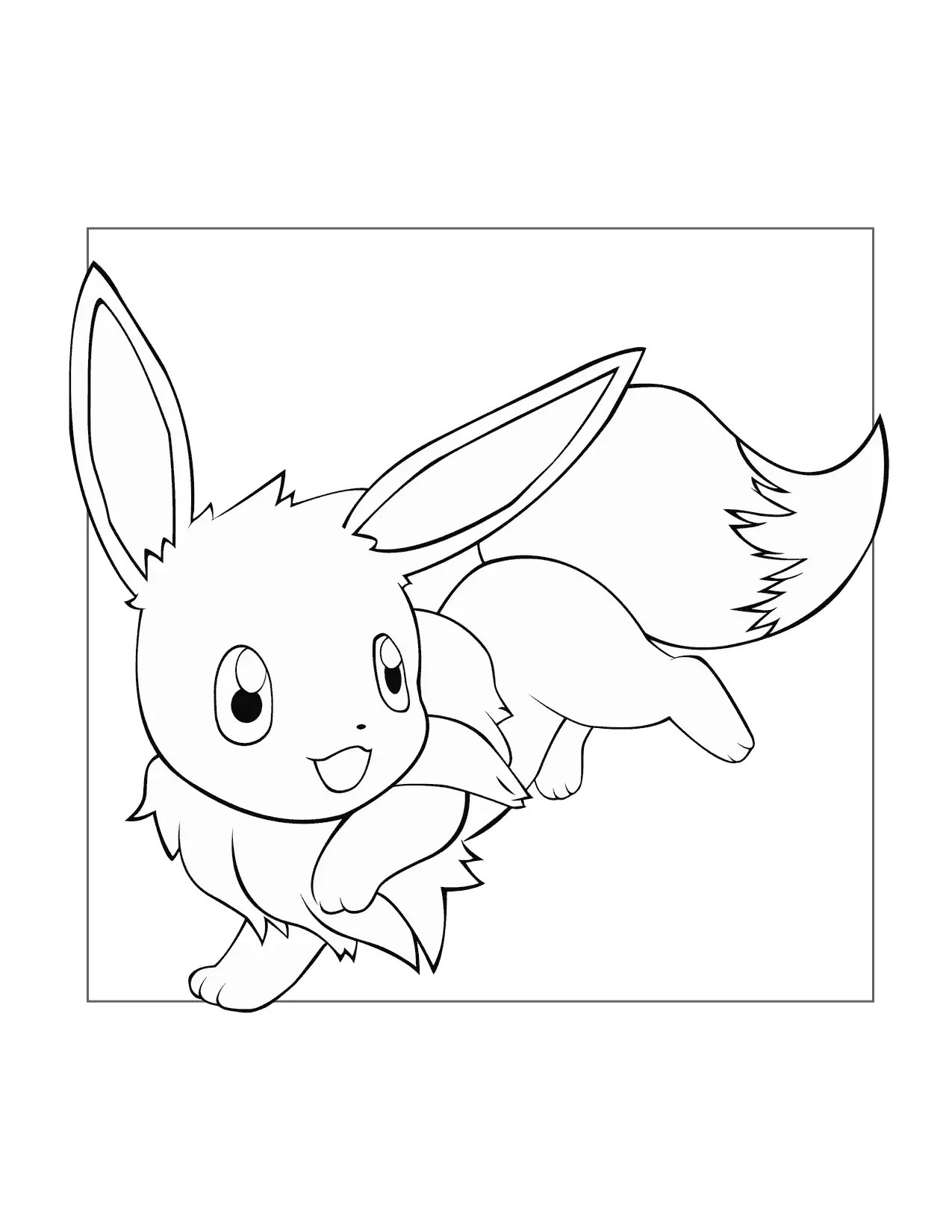 Eevee Running Coloring Page