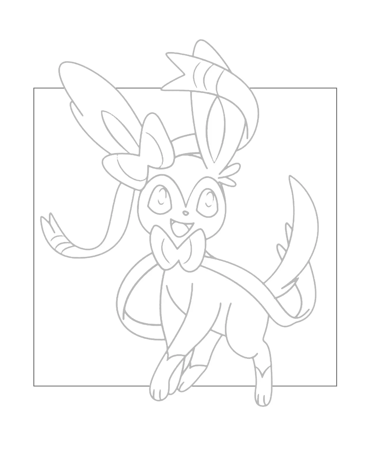 Sylveon Tracing Coloring Page