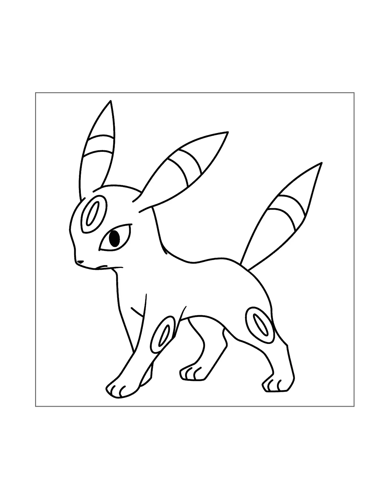 Umbreon Eevee Evolution Coloring Page