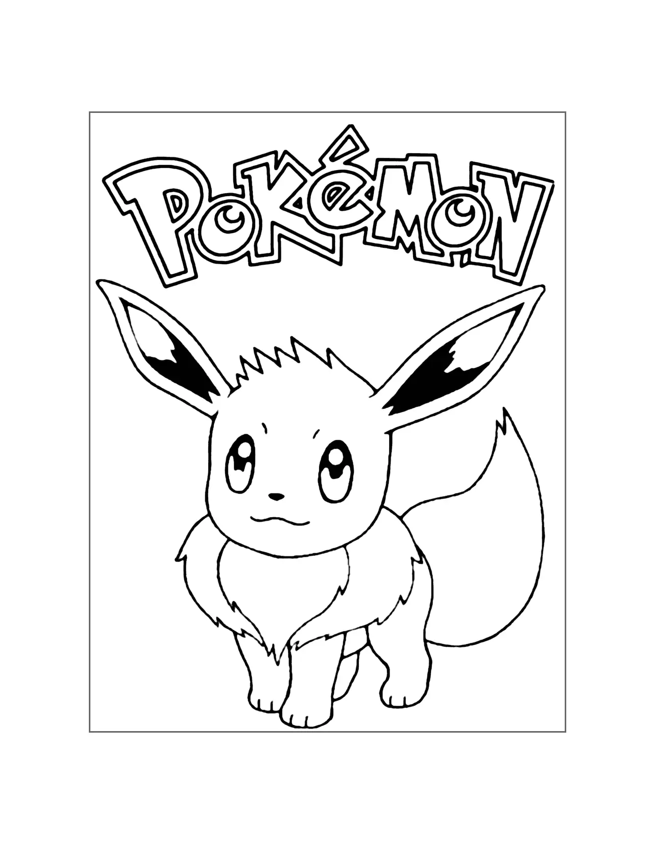 Pokemon Eevee Coloring Page