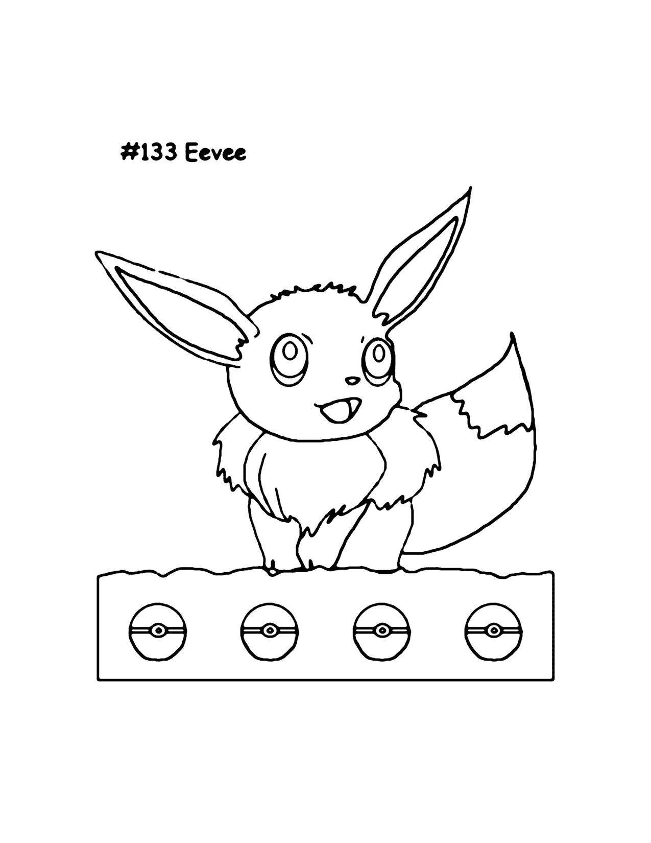 Pokemon 133 Eevee Coloring Page