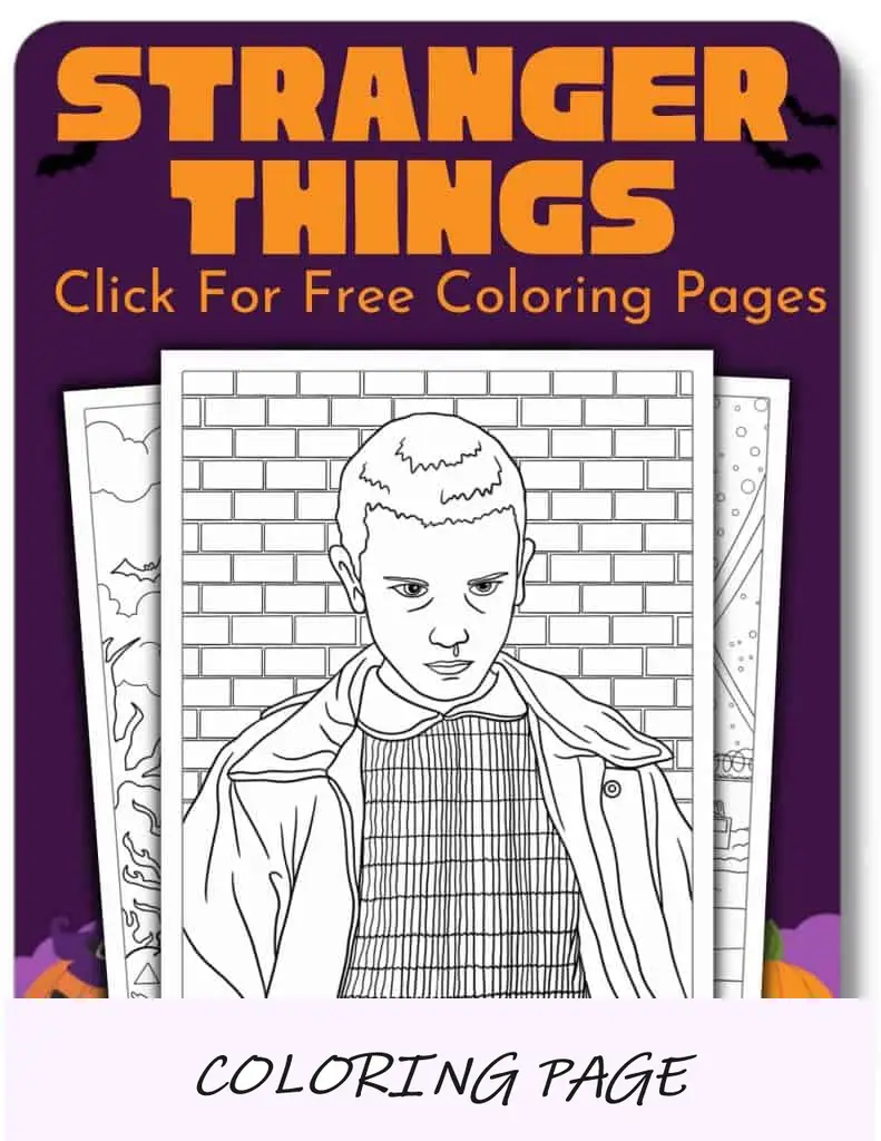 Desenhos para colorir de Halloween de abóboras Stranger Things