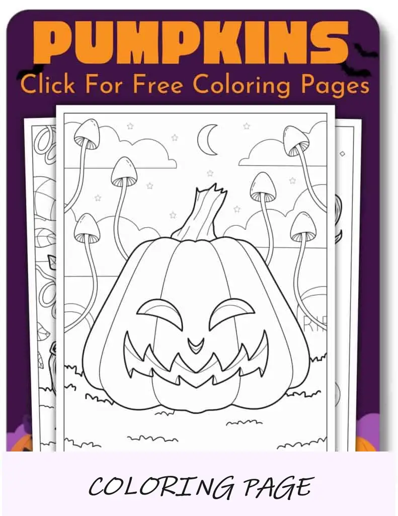 Desenhos para colorir de Halloween de abóboras