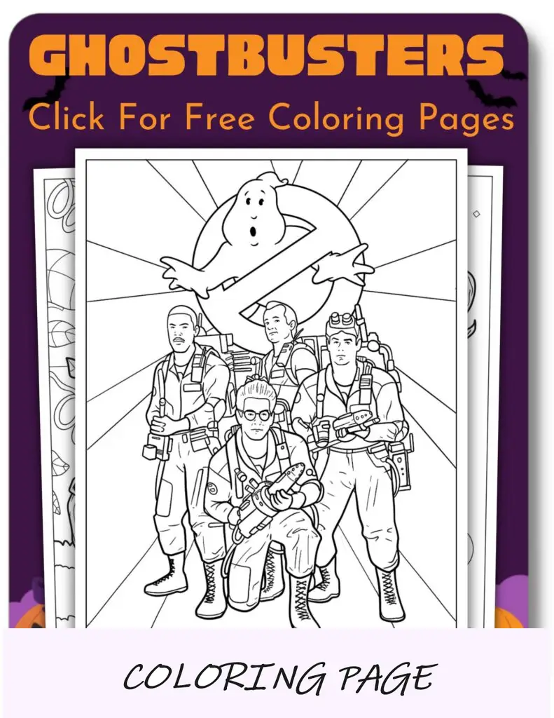 Desenhos para colorir dos Caça-Fantasmas para o Halloween