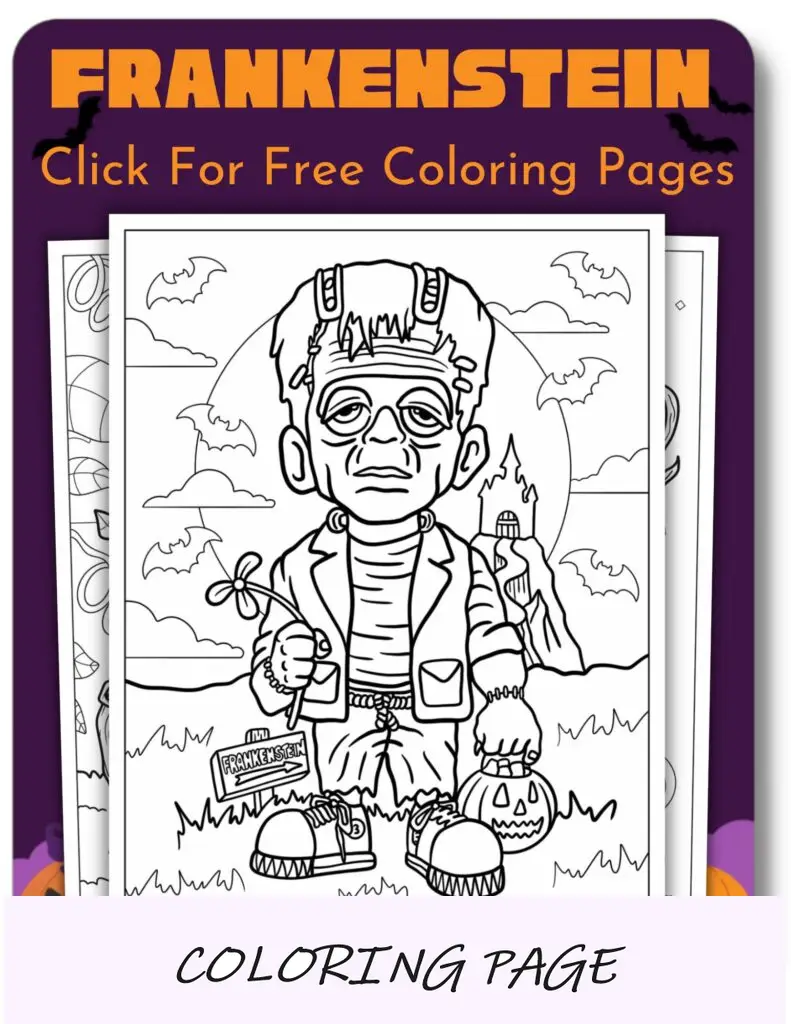 Desenhos para colorir de Frankenstein para o Halloween