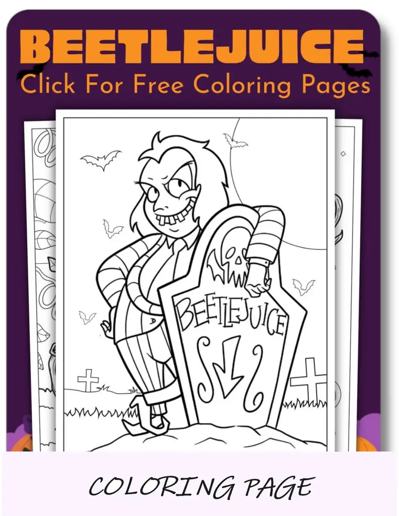 Desenhos para colorir de Beetlejuice para o Halloween