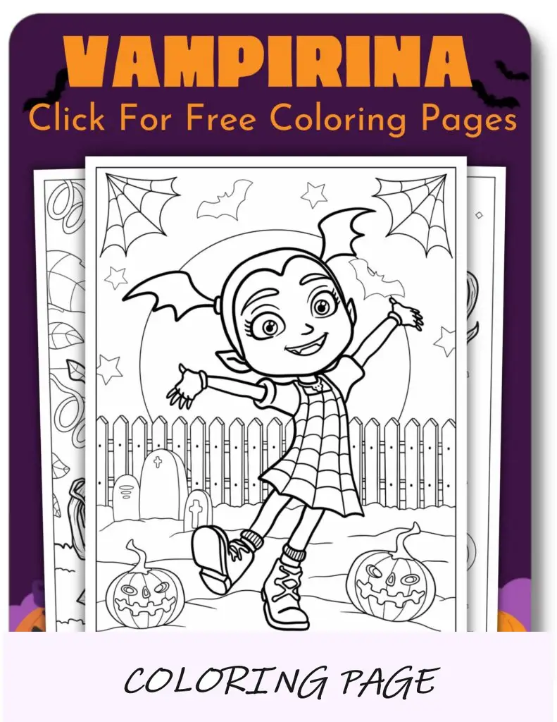 Desenhos para colorir de Vampirina para o Halloween
