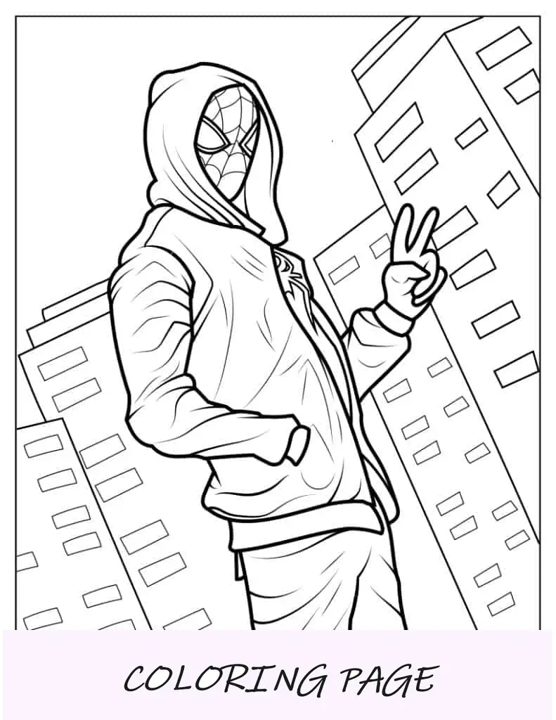 Miles Morales fazendo sinal de paz