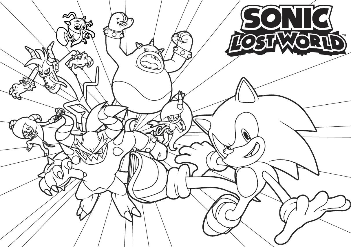 Cool Printable Sonic Coloring Pages