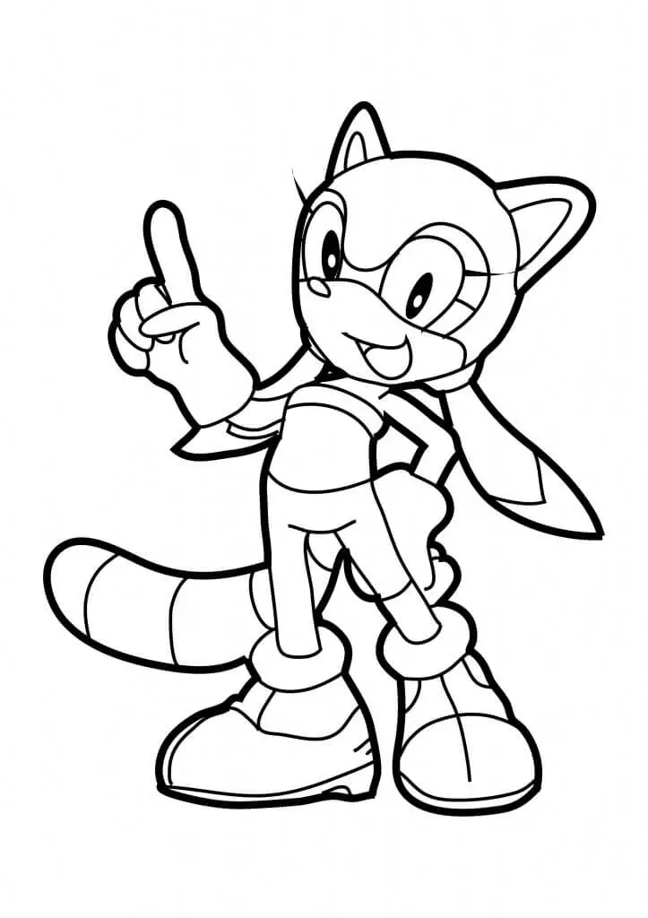 Sonic Character Coloring Page